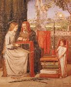 Dante Gabriel Rossetti The Girlhood of Mary Virgin painting